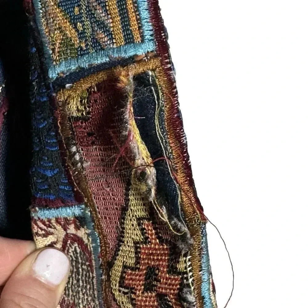 Sandy Starkman Vintage Patchwork Embroidered Coat… - image 8